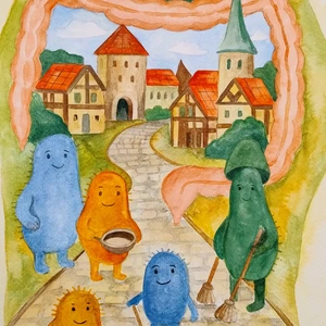 Den Gamle By - watercolour
